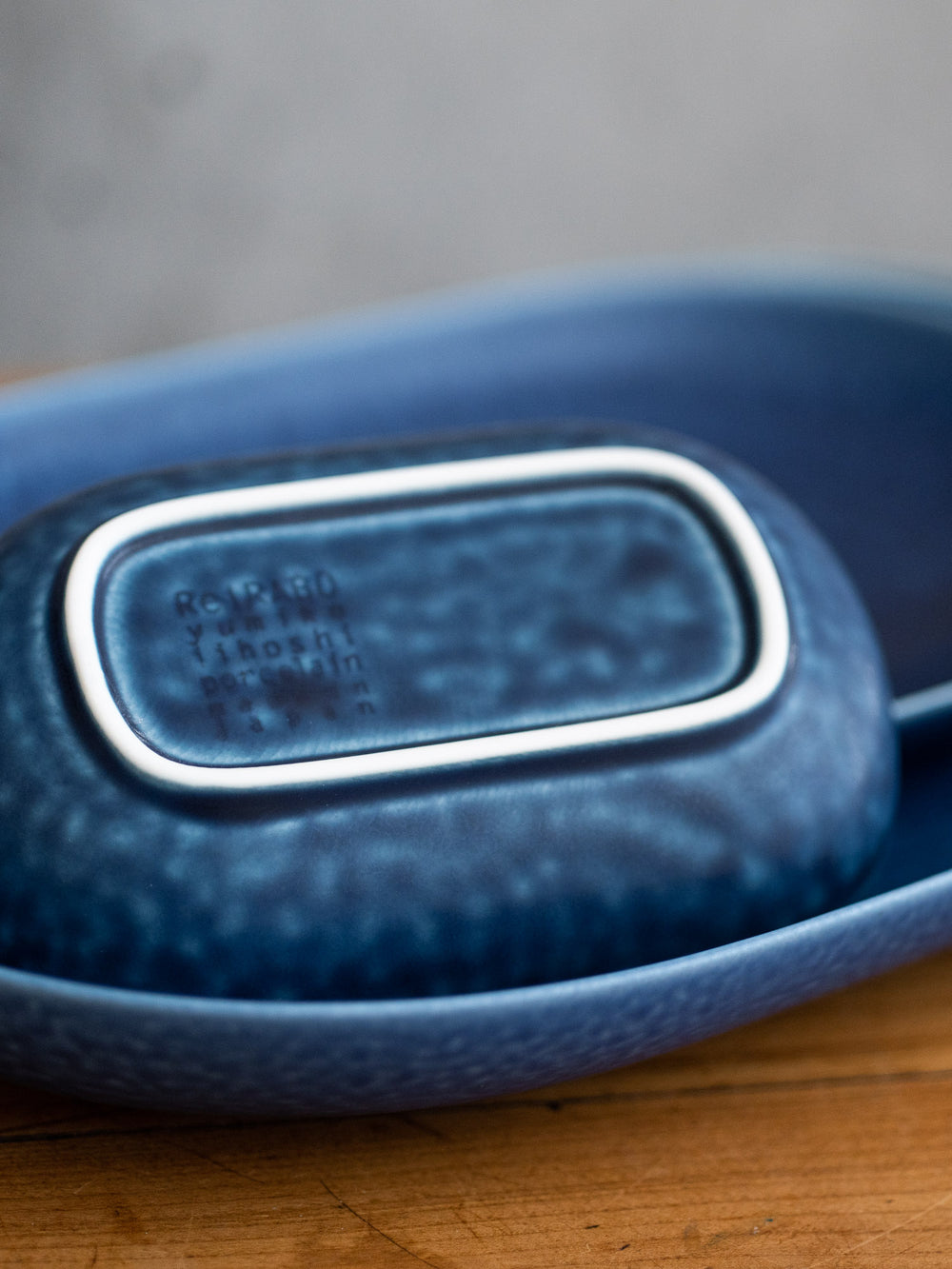ReIRABO Oval Plate – Offshore Blue