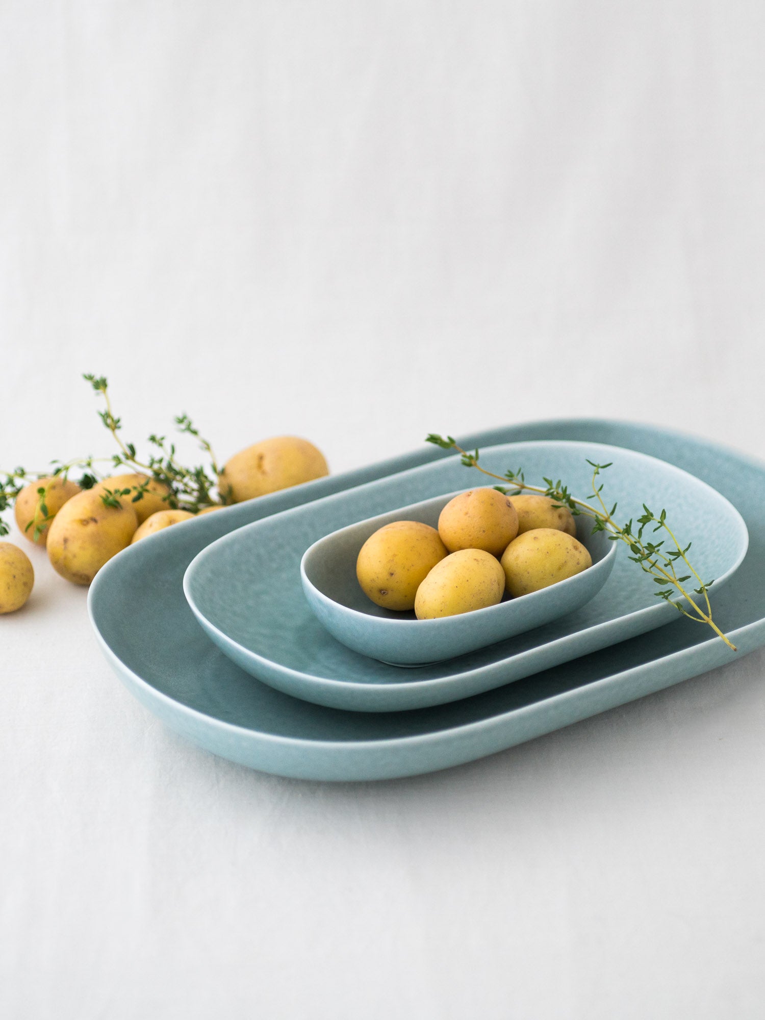 ReIRABO Oval Plate – Spring Mint Green