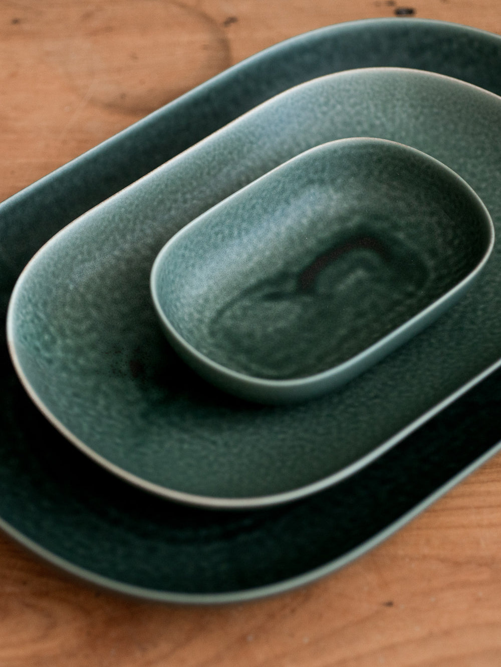 ReIRABO Oval Plate – Winter Night Grey
