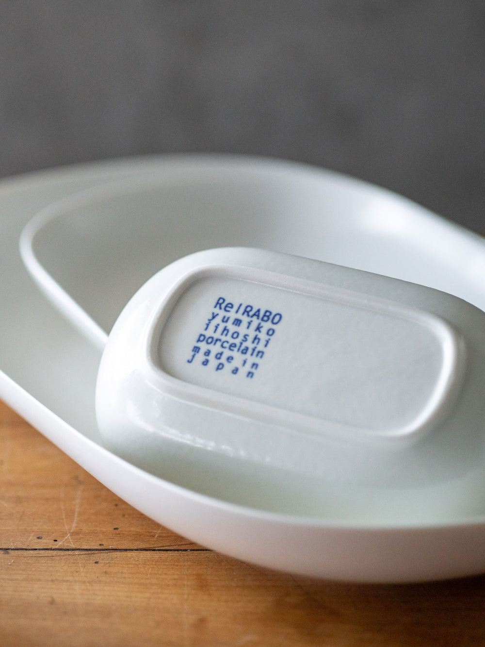 ReIRABO Oval Plate – Quiet White
