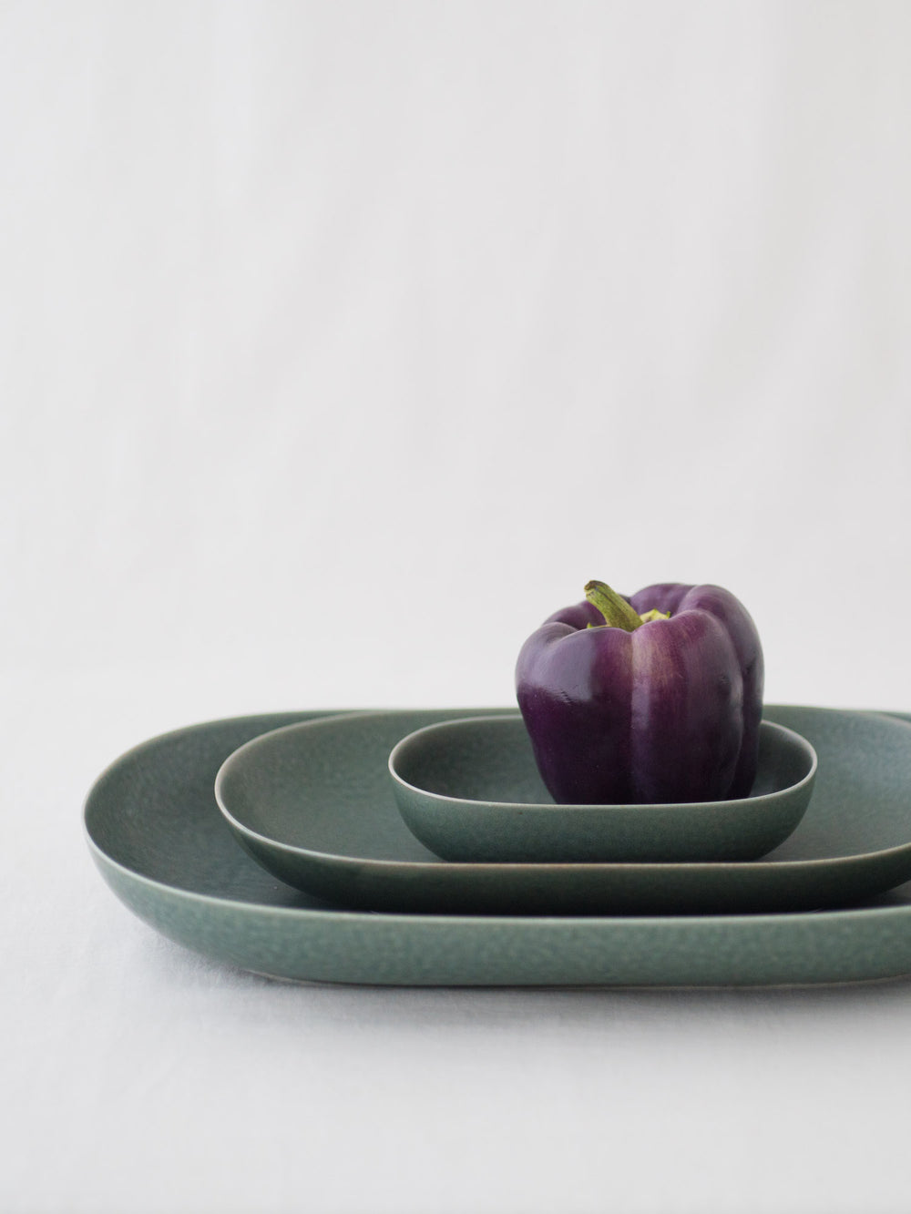 ReIRABO Oval Plate – Winter Night Grey