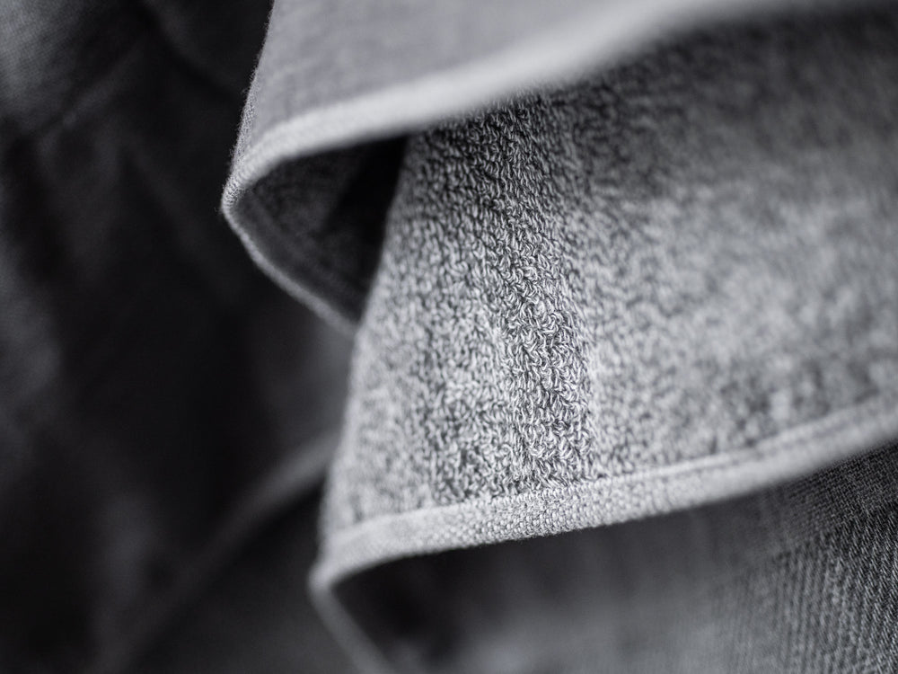 Zen Charcoal Gauze & Pile Towel – Grey