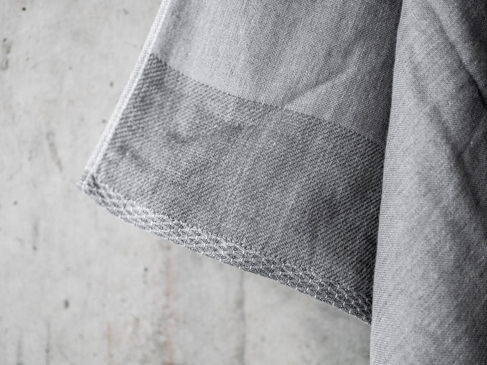 Zen Charcoal Gauze & Pile Towel – Grey