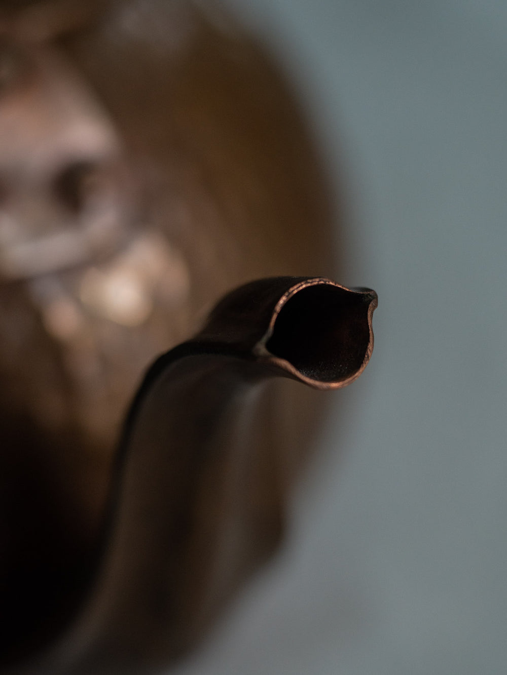 Hand Hammered Round Copper Kettle