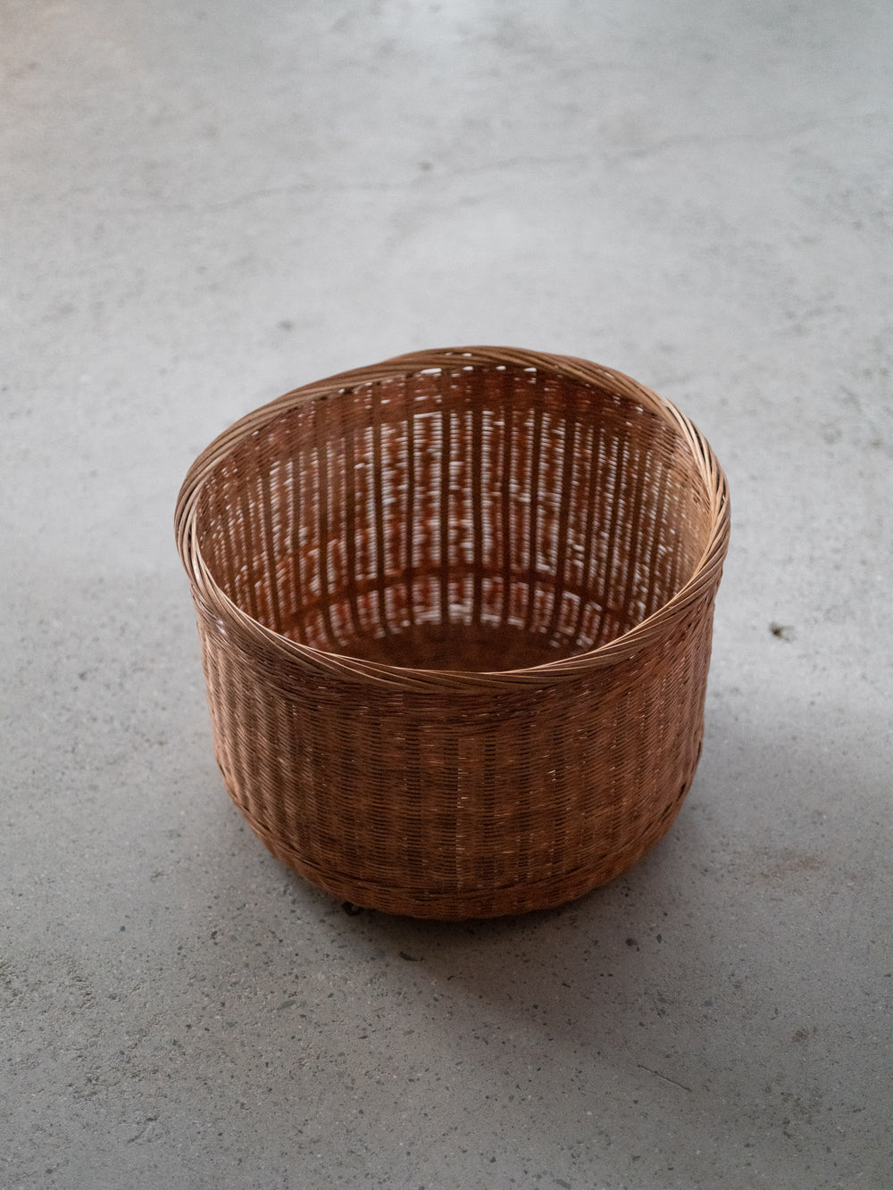 Vintage Bamboo Large Basket