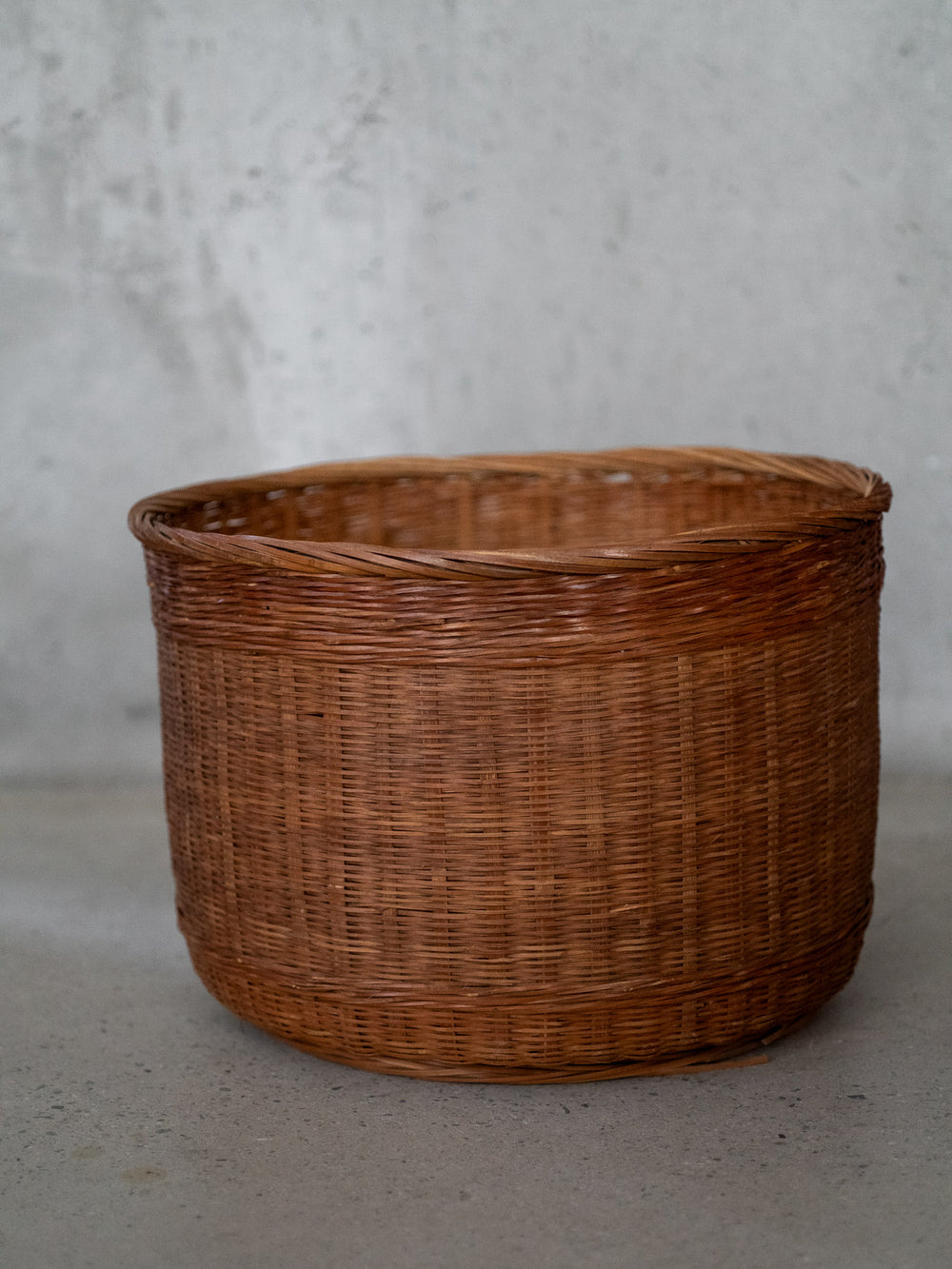 Vintage Bamboo Large Basket