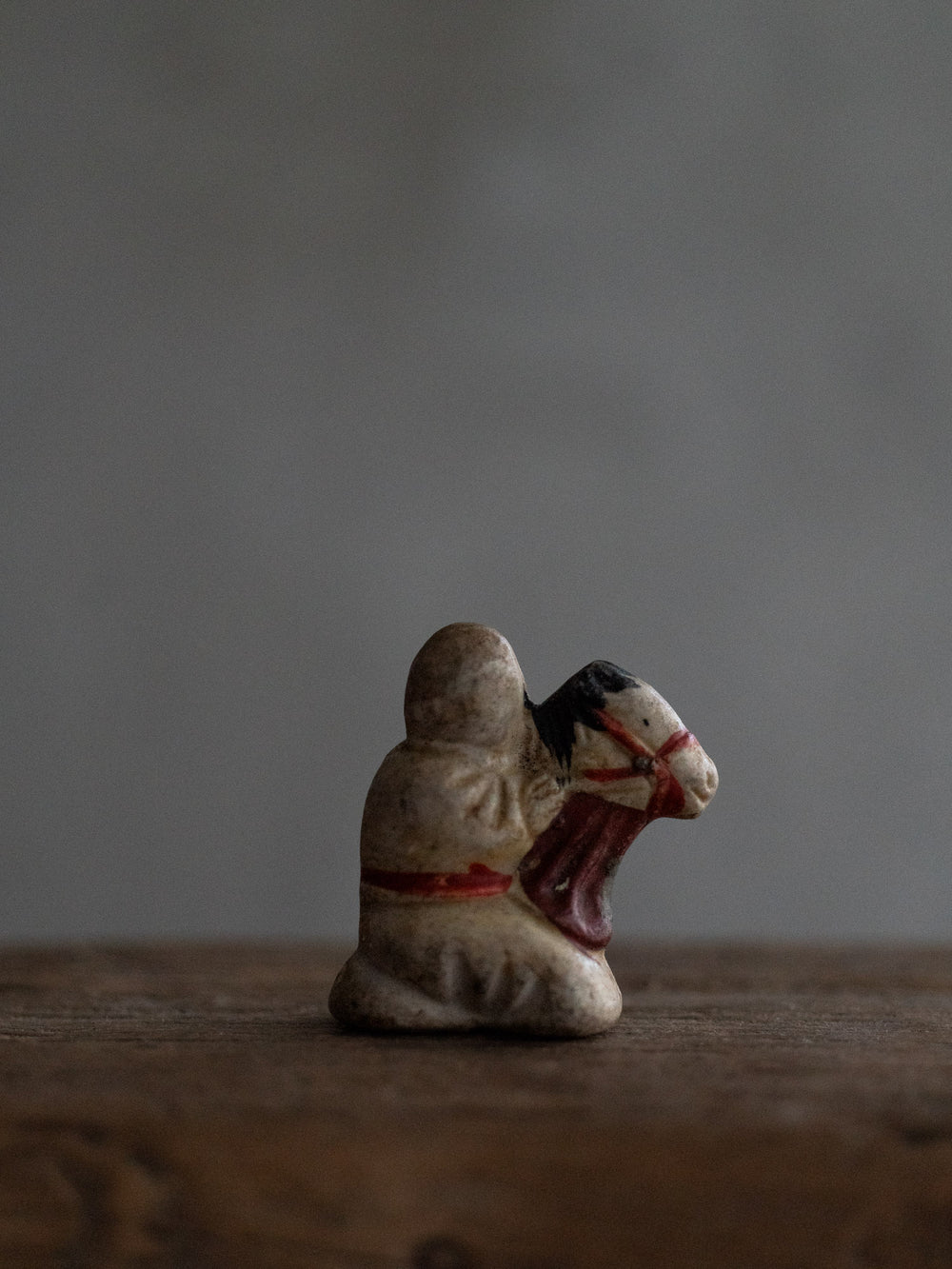 Antique Small Ceramic Doll – Boy with Horse