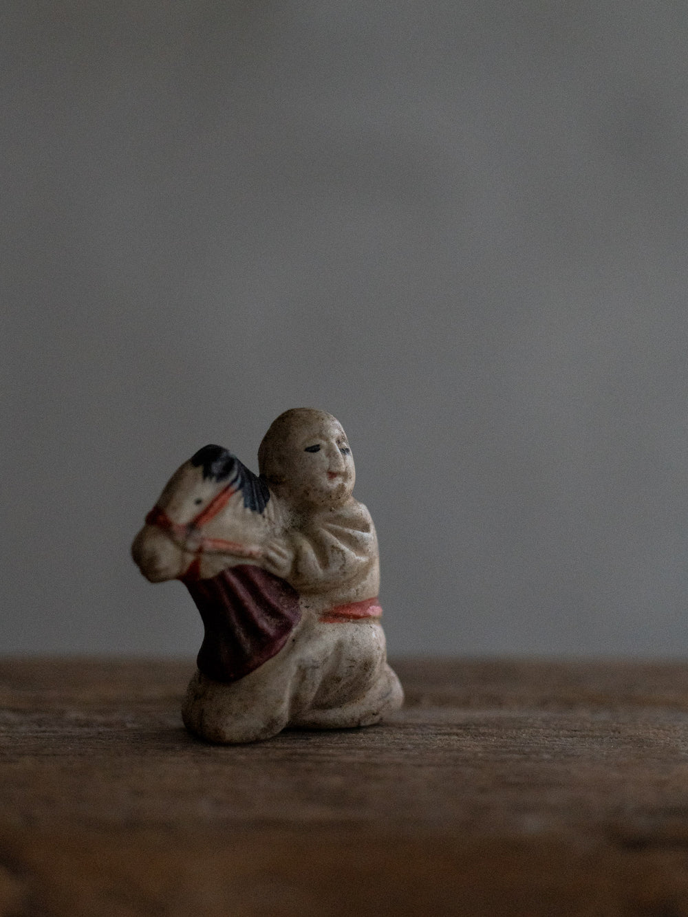 Antique Small Ceramic Doll – Boy with Horse