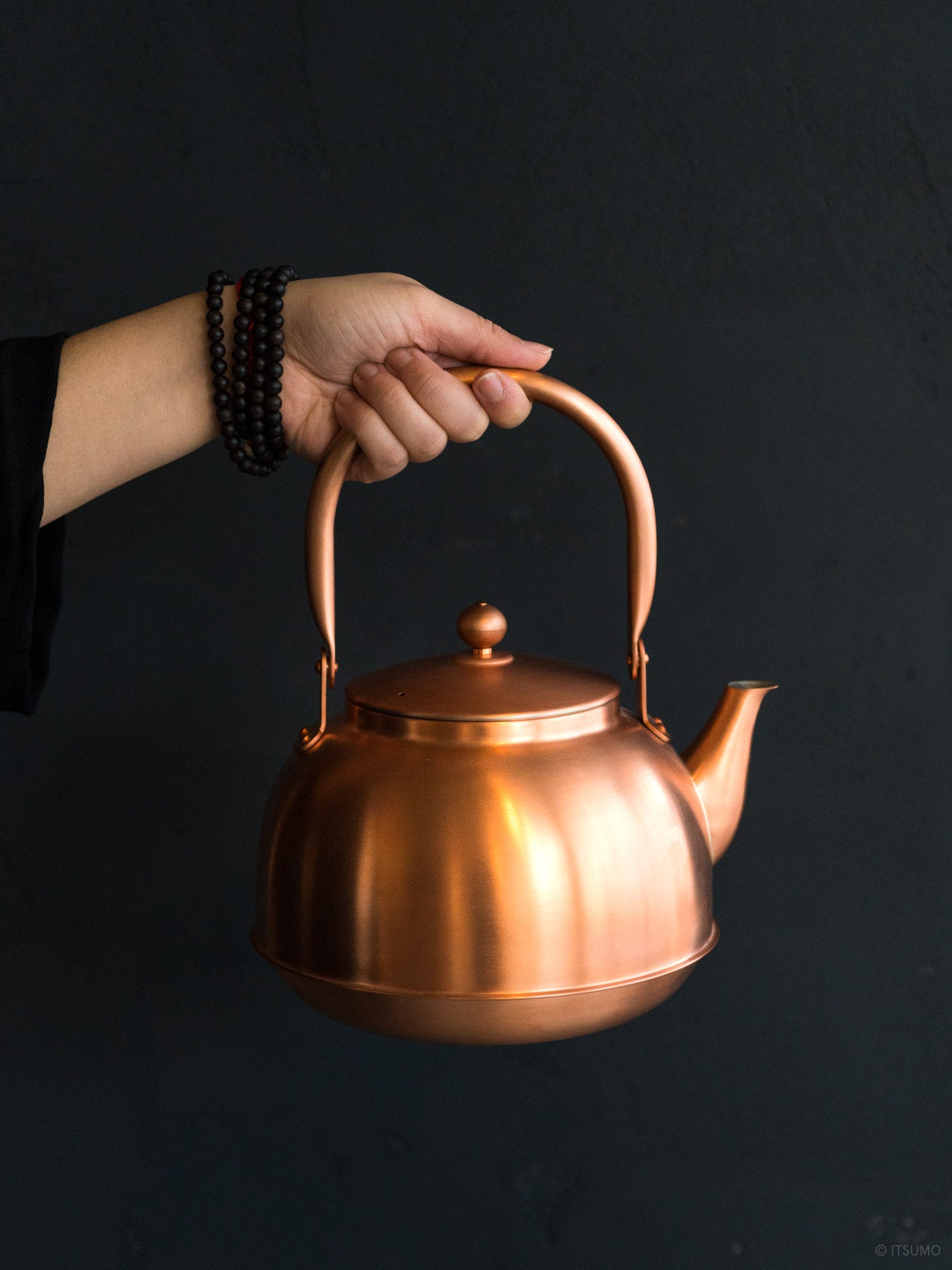 Lightweight 2L copper kettle made by Azmaya in Japan