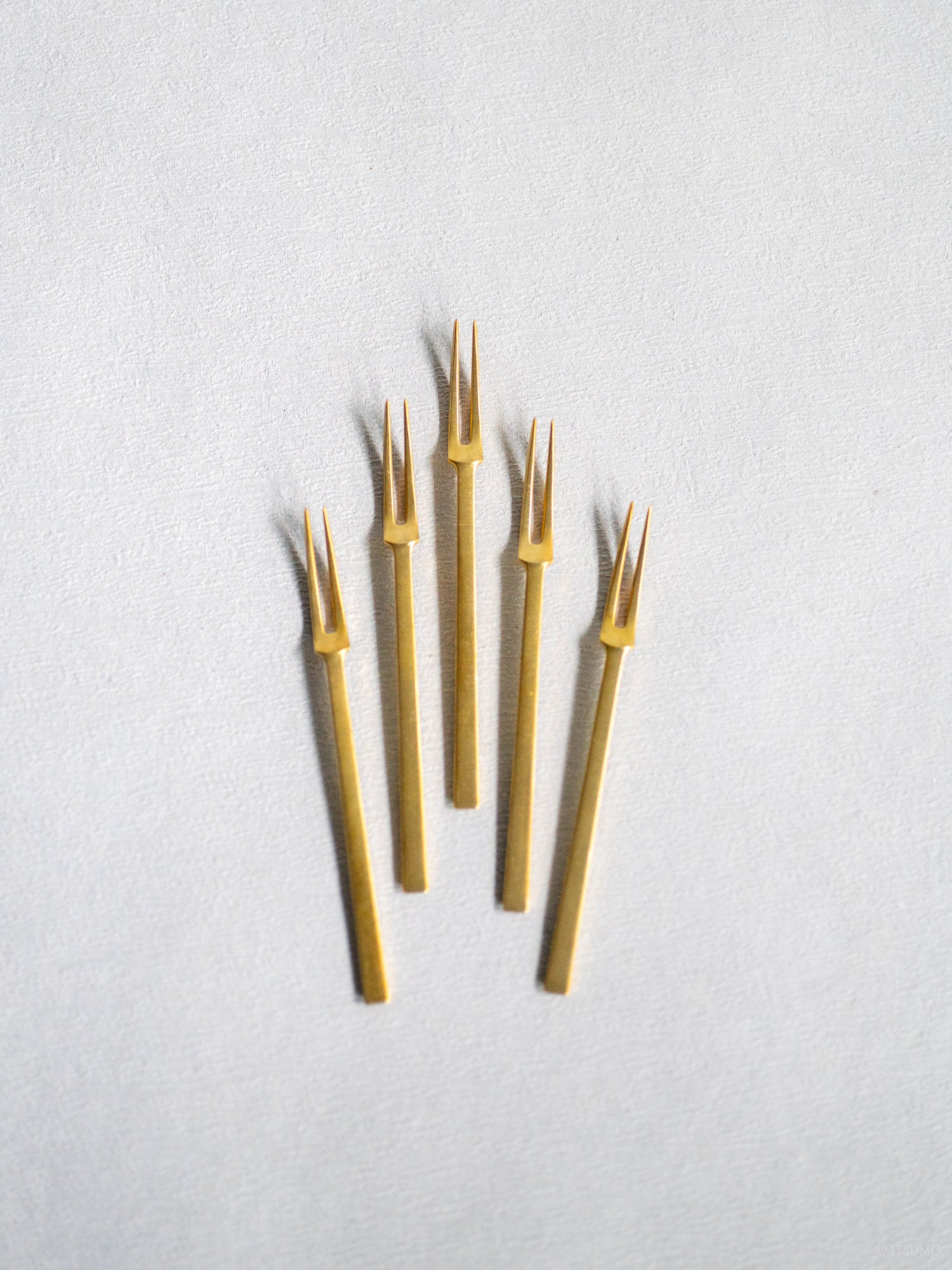 Small Azmaya brass forks made in Japan