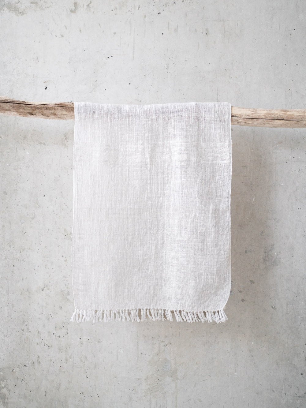 Handwoven Cotton Face Towel – White