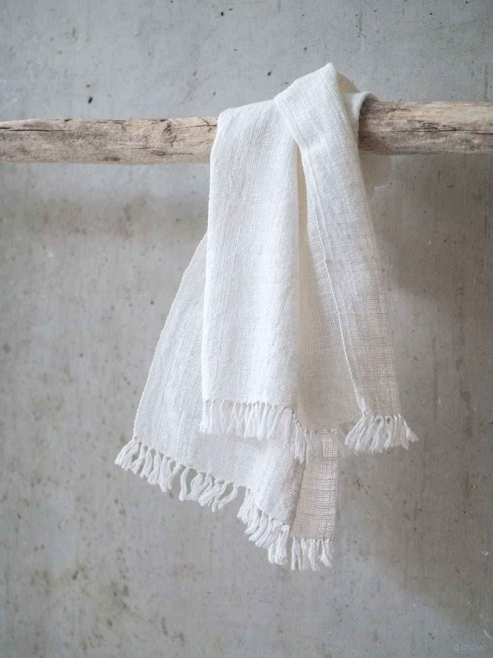Handwoven Cotton Face Towel – White