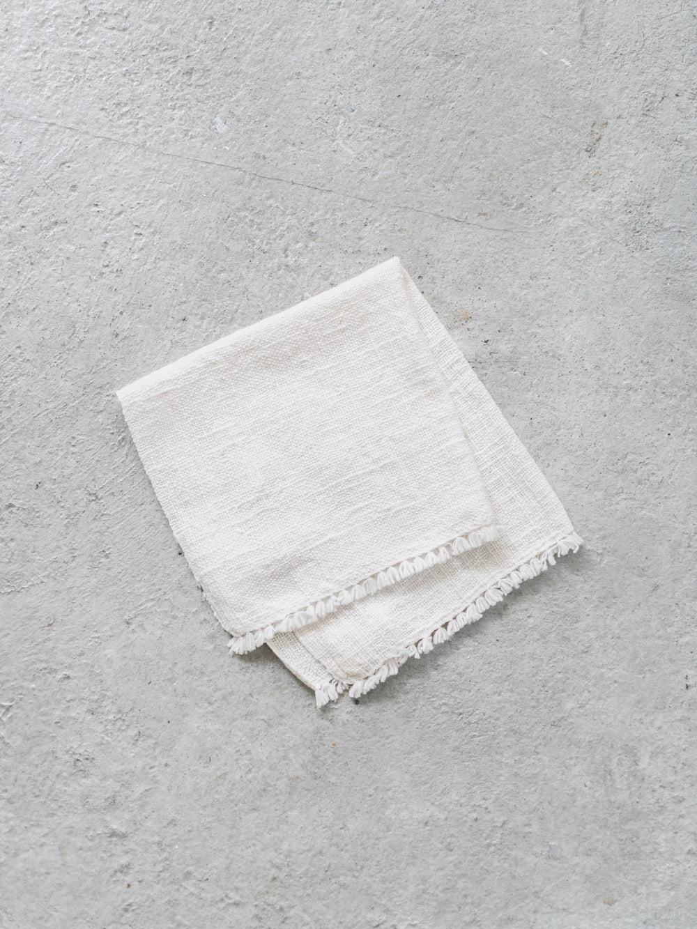 Handwoven Cotton Hand Towel – White
