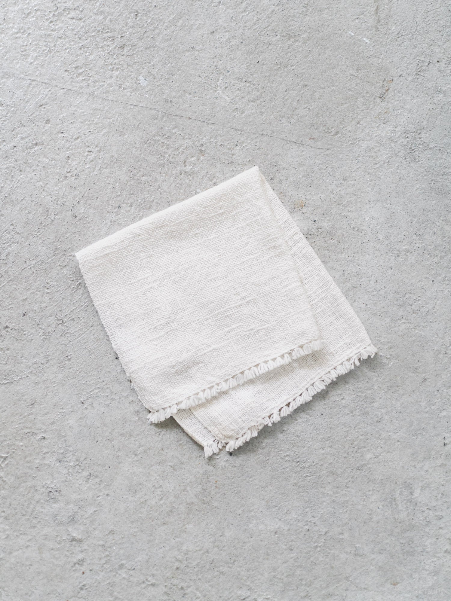 Handwoven Cotton Hand Towel – White