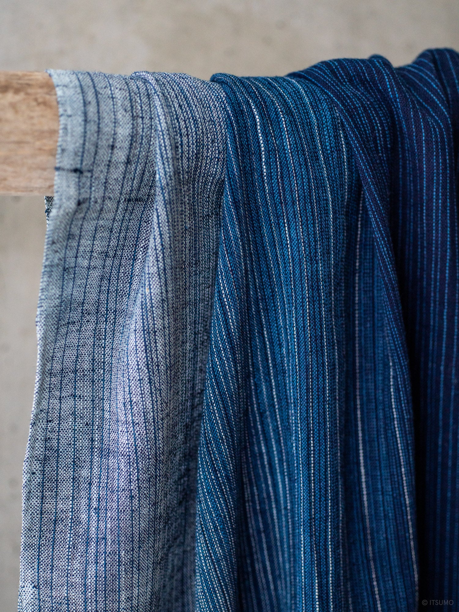 Striped Cotton Face Towel – Indigo