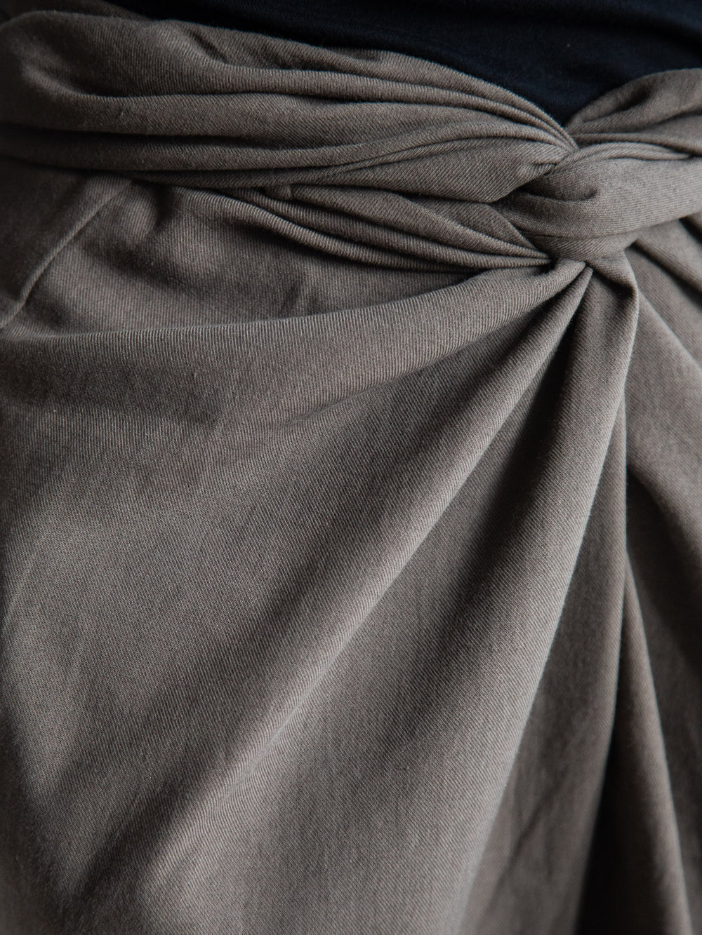 Cotton Cashmere Wrapped Pants - Brown