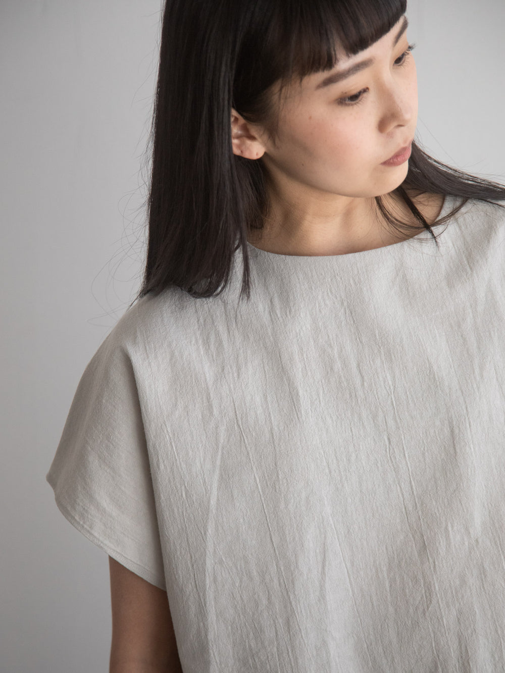 Cotton Flax Poplin Folk Top