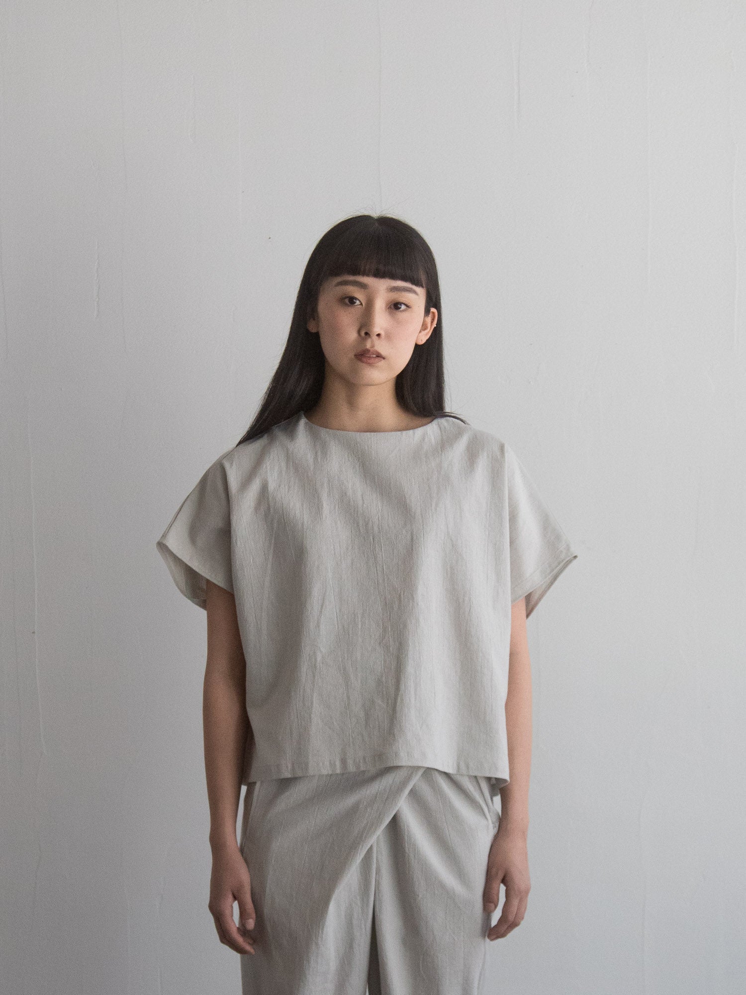 Cotton Flax Poplin Folk Top