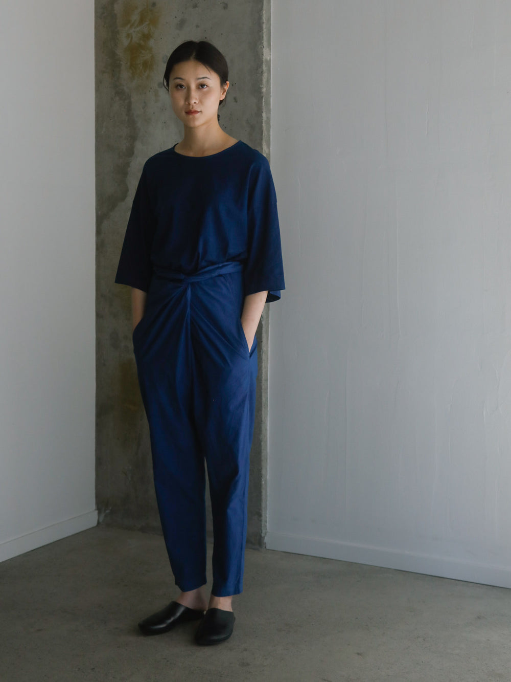 Cotton Silk Broadcloth Wrapped Pants – Ryukyu Indigo