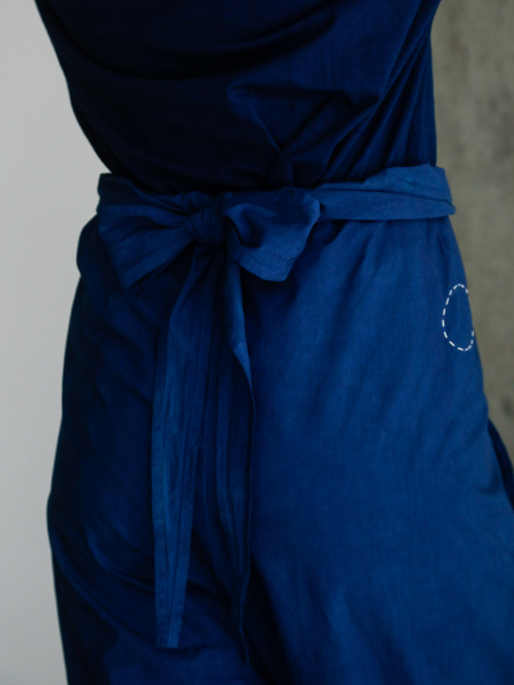 Cotton Silk Broadcloth Wrapped Pants – Ryukyu Indigo