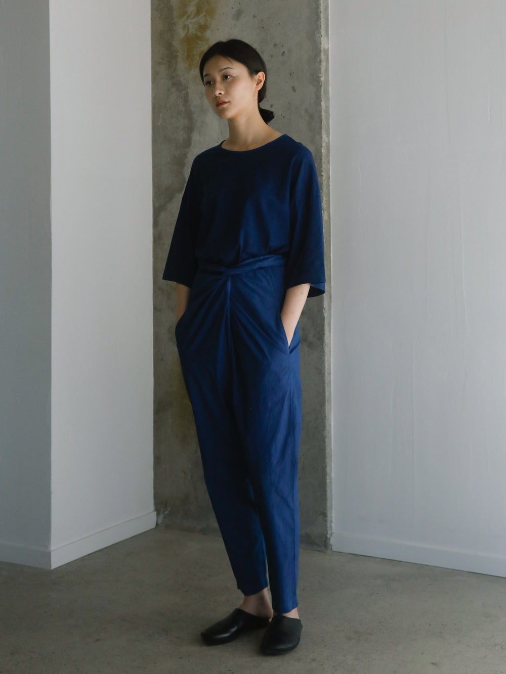 Cotton Silk Broadcloth Wrapped Pants – Ryukyu Indigo