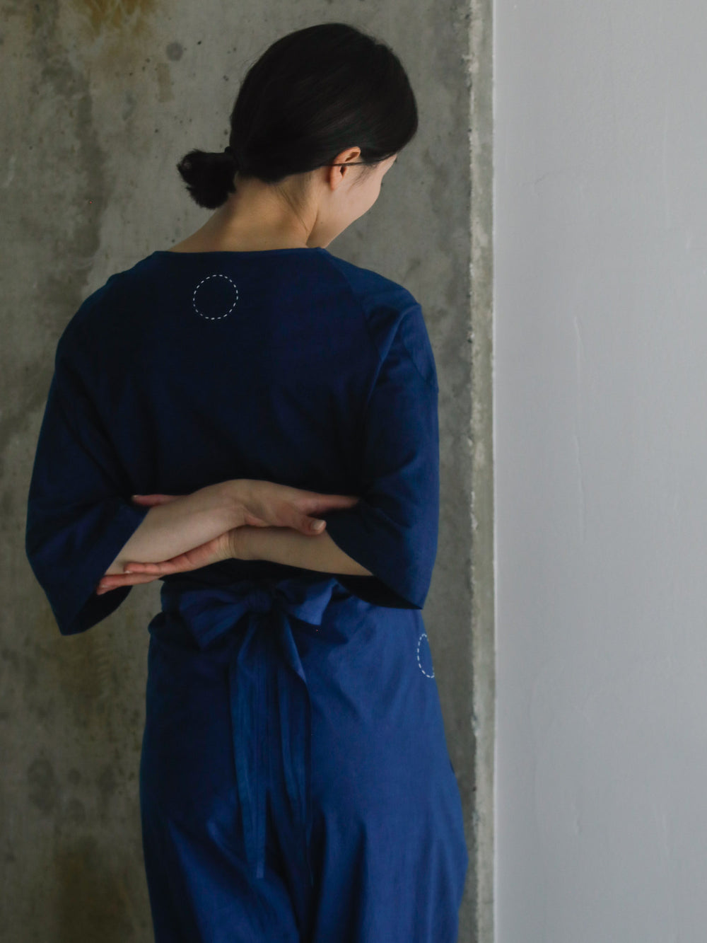 Cotton Silk Broadcloth Wrapped Pants – Ryukyu Indigo