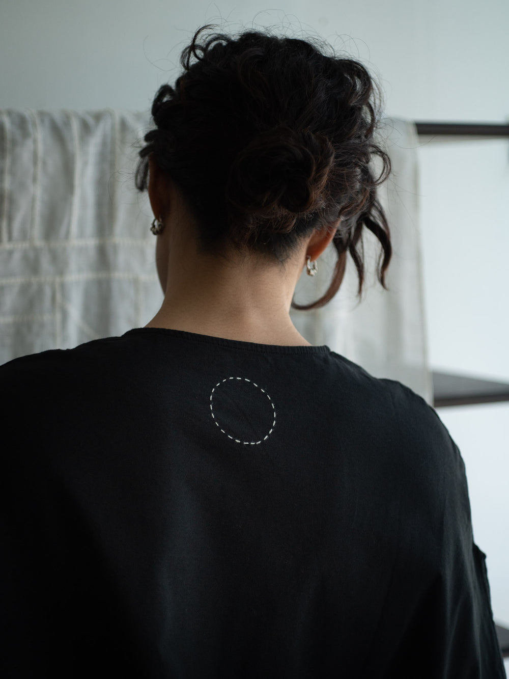 Organic Cotton Circle T-shirts - Black