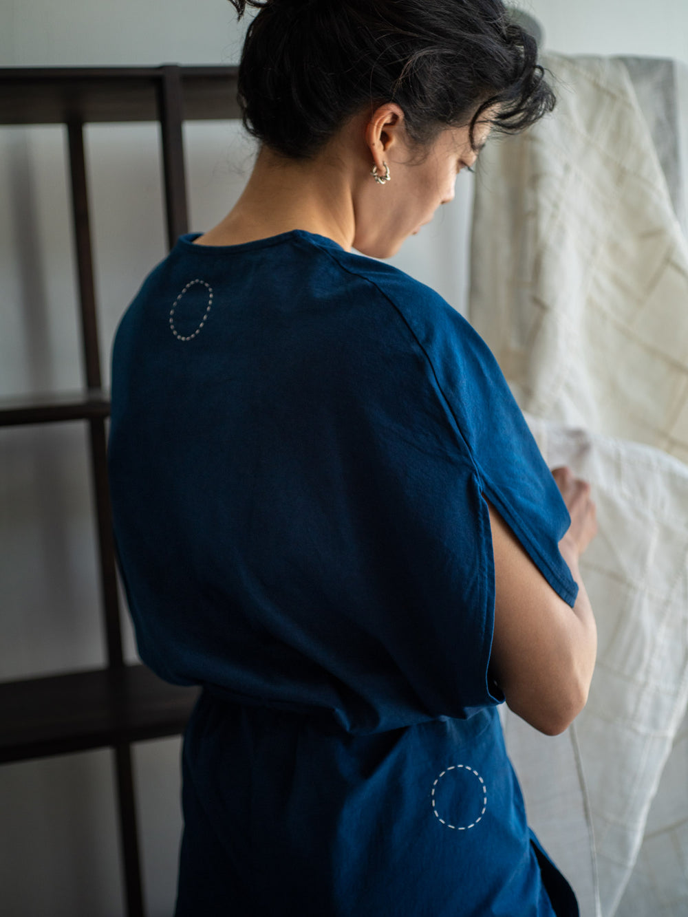 Organic Cotton Circle T-shirts - Ryukyu Indigo