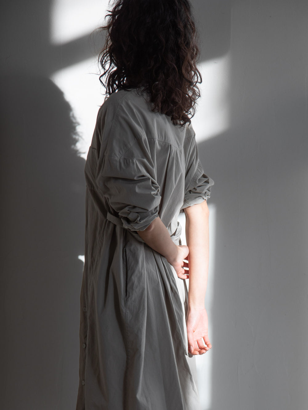 Organic Cotton Shirt Dress - Violet Ash