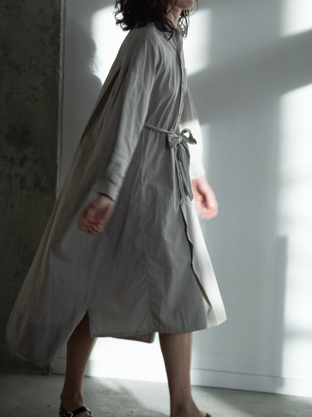 Organic Cotton Shirt Dress - Violet Ash