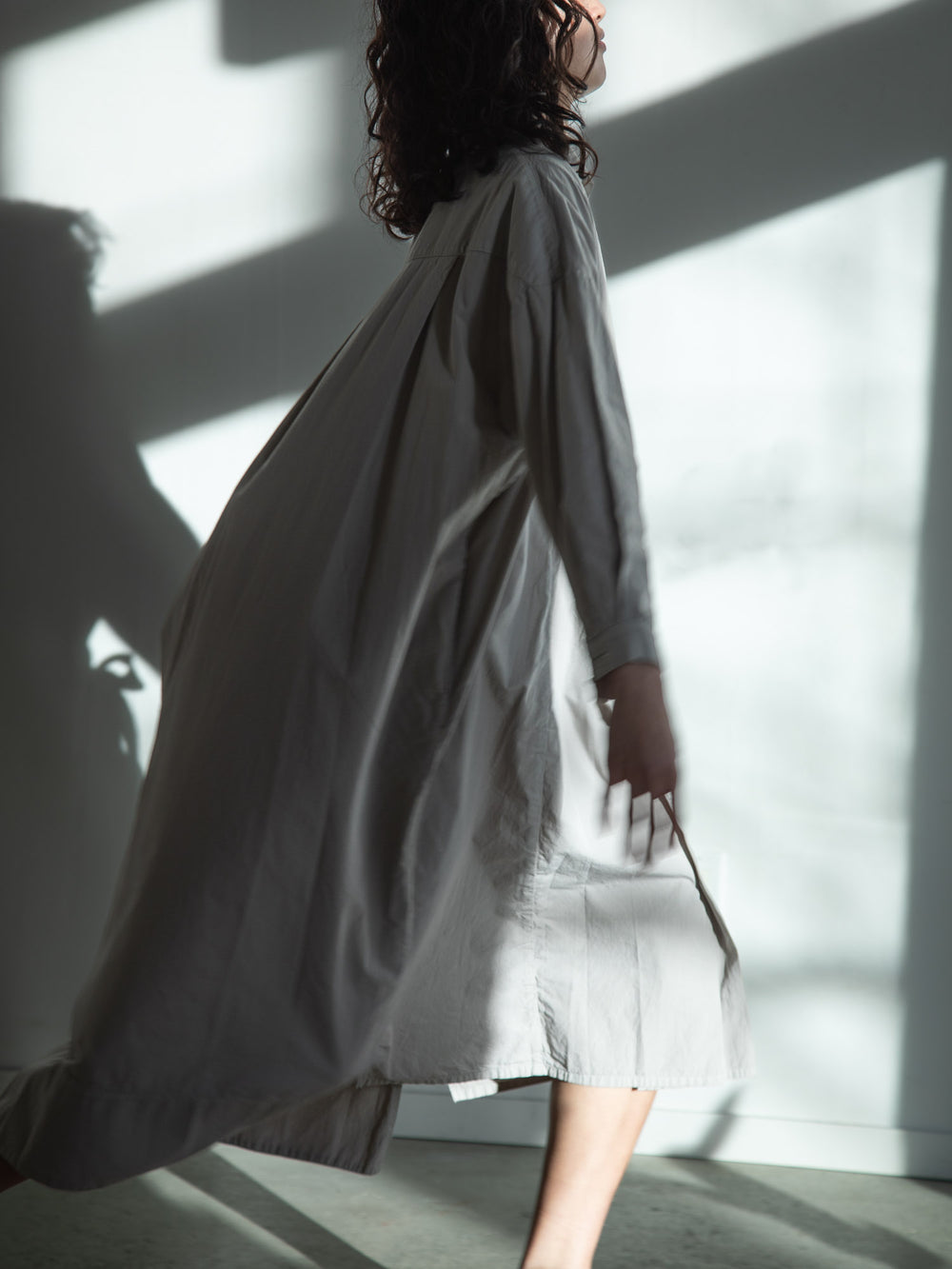 Organic Cotton Shirt Dress - Violet Ash