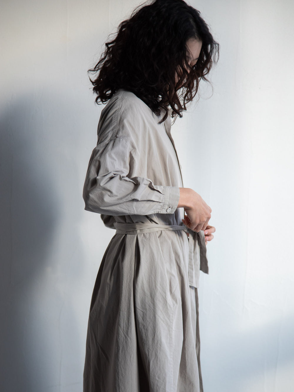 Organic Cotton Shirt Dress - Violet Ash