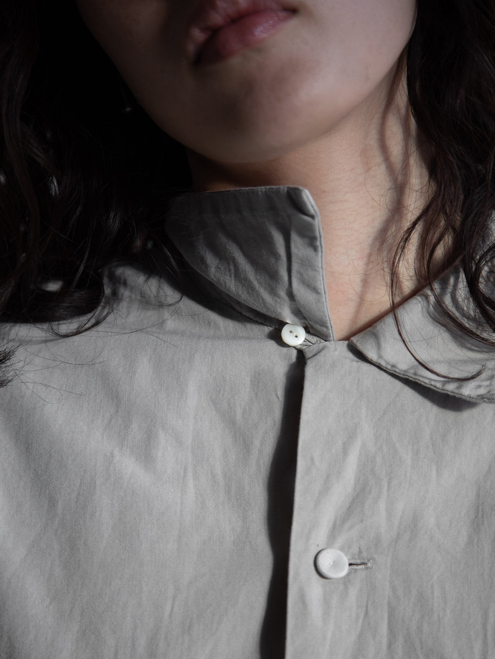 Organic Cotton Shirt Dress - Violet Ash