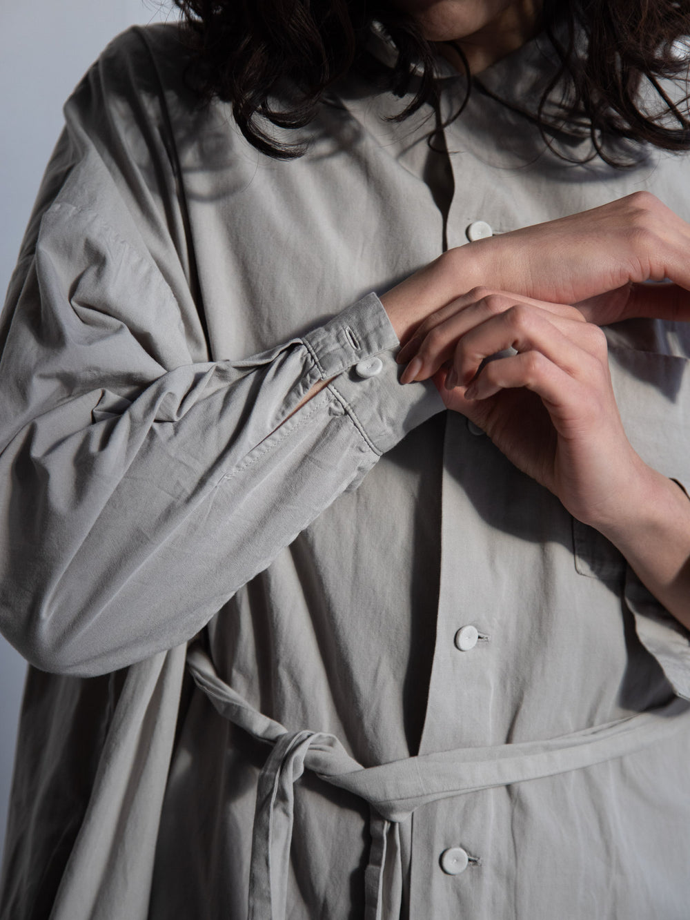 Organic Cotton Shirt Dress - Violet Ash