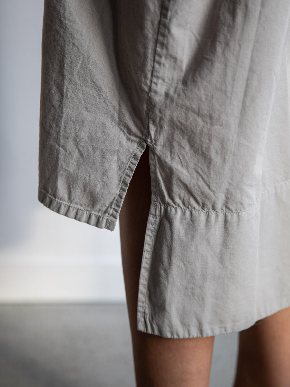 Organic Cotton Shirt Dress - Violet Ash