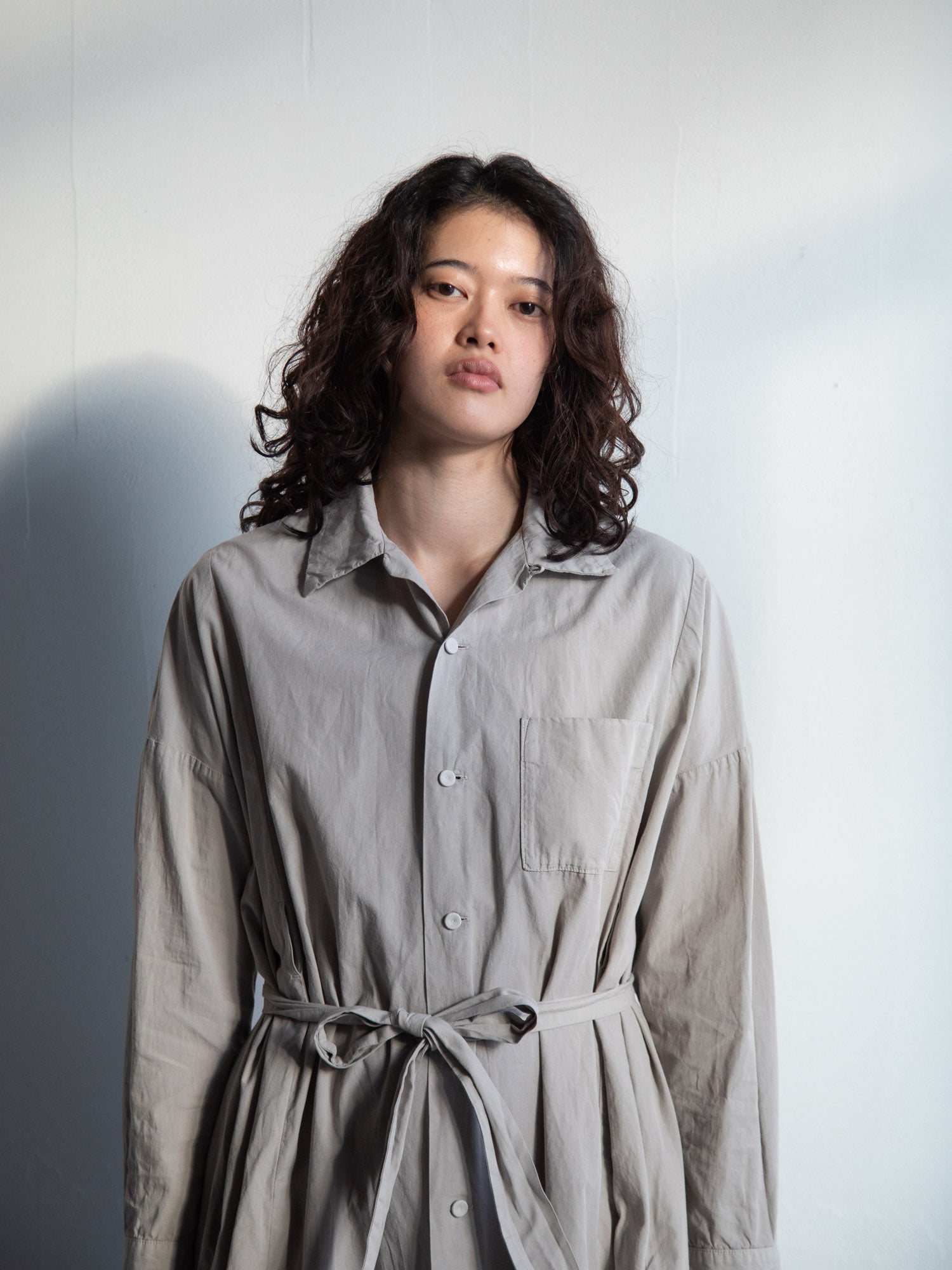 Organic Cotton Shirt Dress - Violet Ash