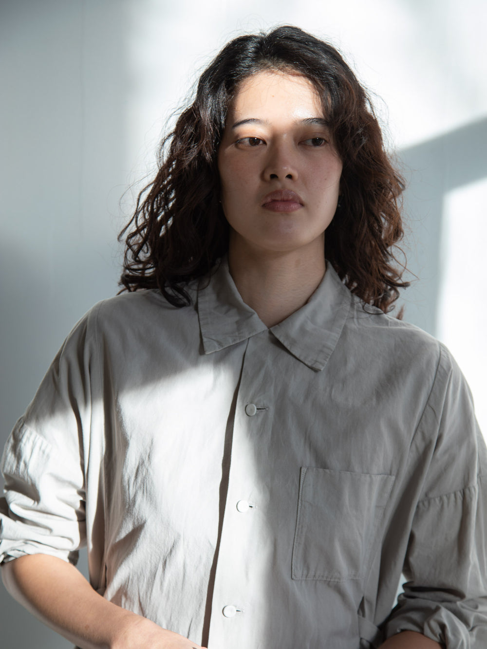 Organic Cotton Shirt Dress - Violet Ash