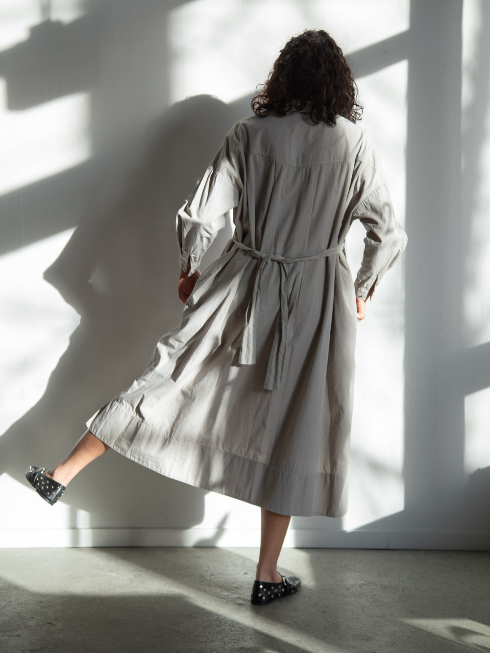 Organic Cotton Shirt Dress - Violet Ash