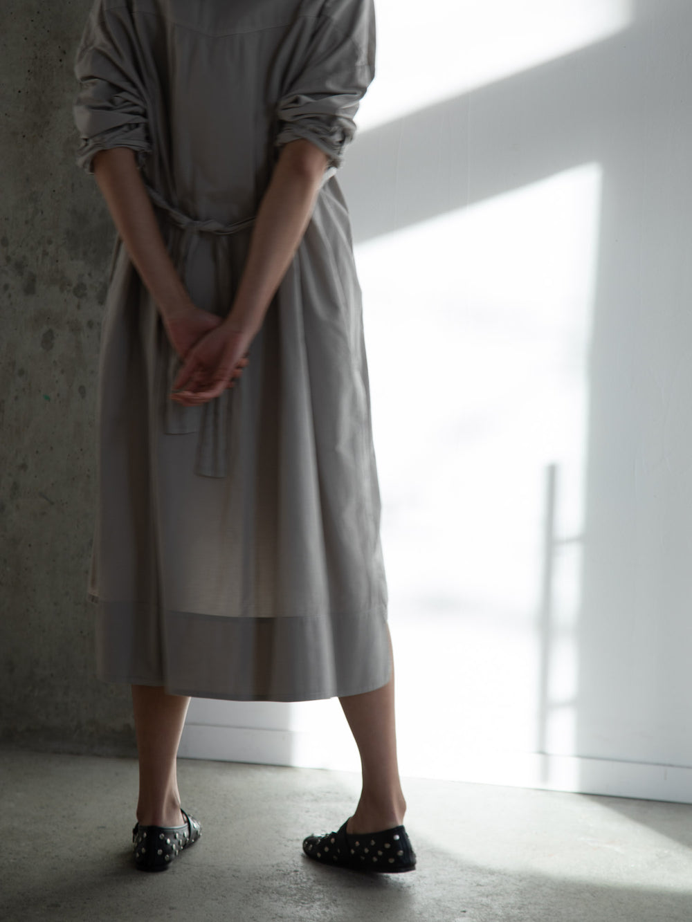 Organic Cotton Shirt Dress - Violet Ash