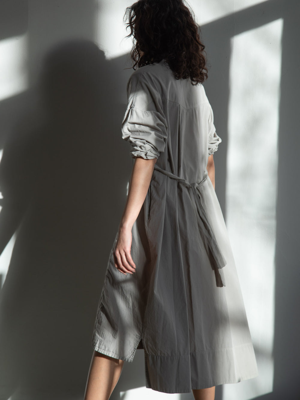 Organic Cotton Shirt Dress - Violet Ash