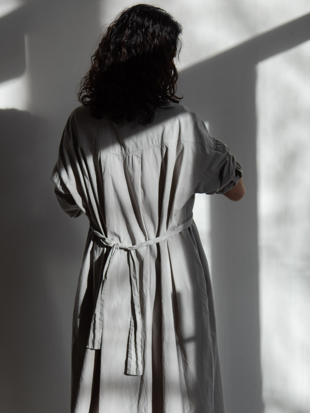 Organic Cotton Shirt Dress - Violet Ash