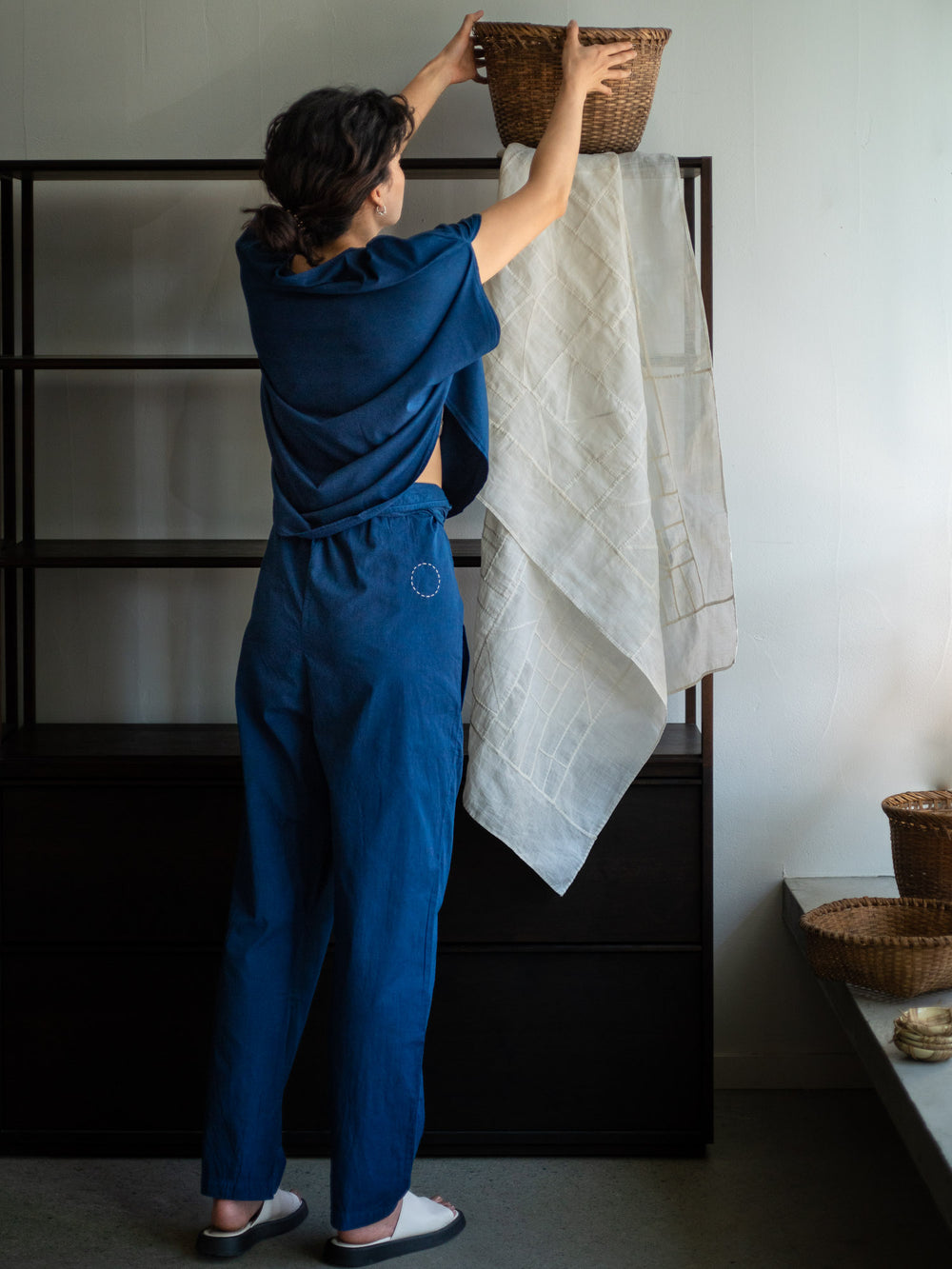 Organic Cotton Wrapped Pants - Ryukyu Indigo