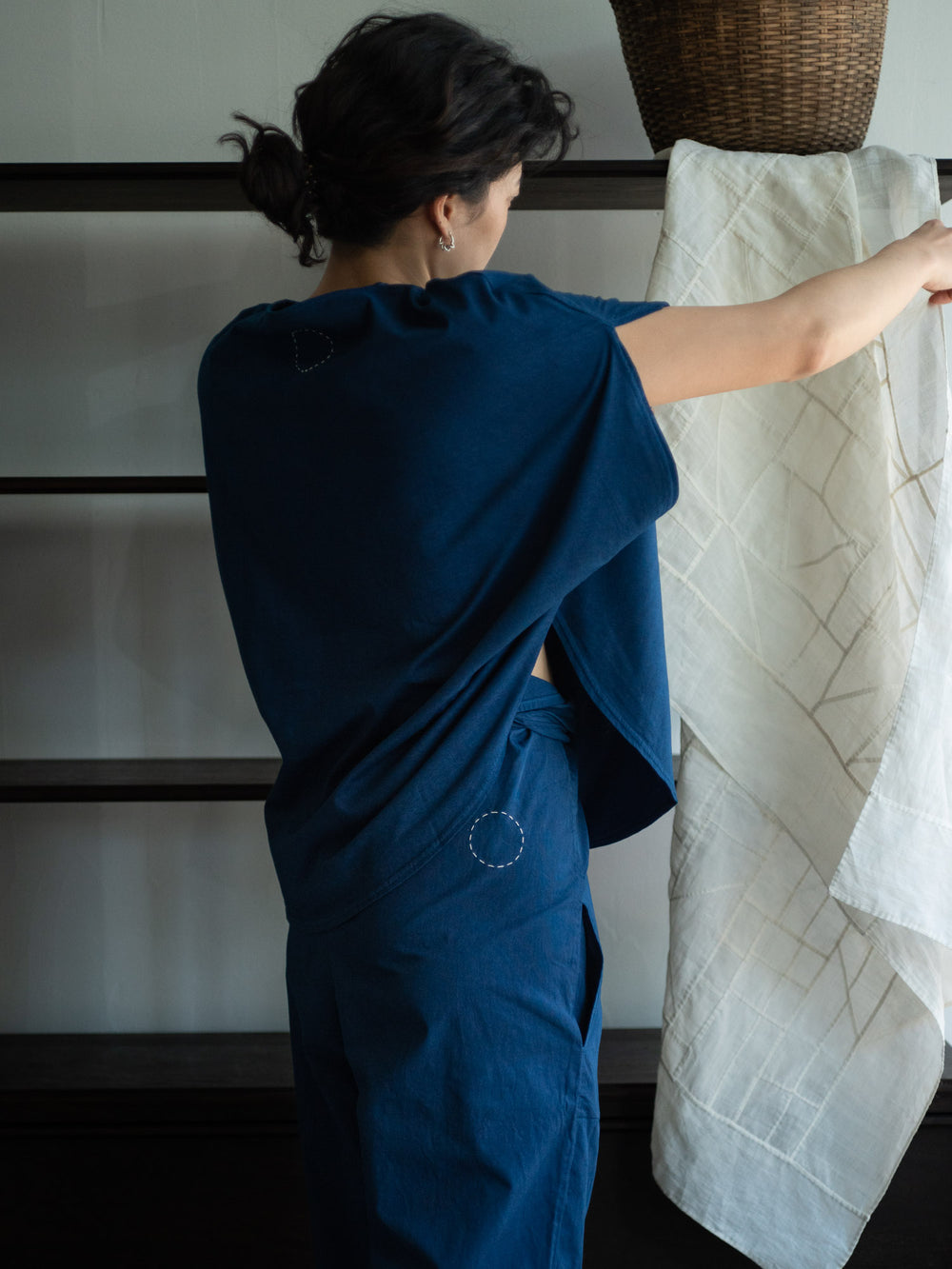Organic Cotton Wrapped Pants - Ryukyu Indigo