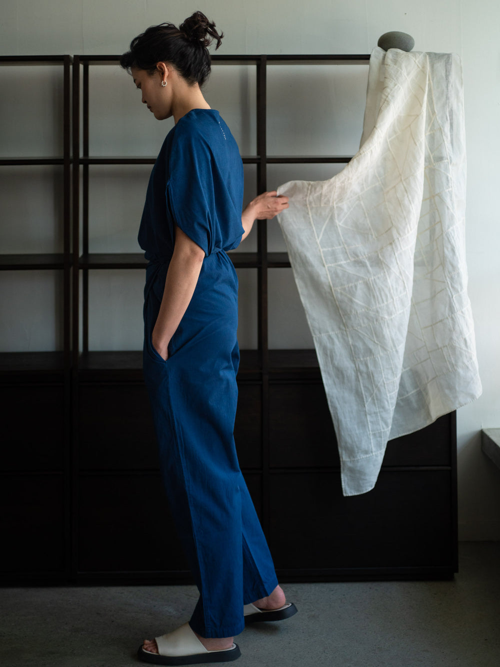Organic Cotton Wrapped Pants - Ryukyu Indigo