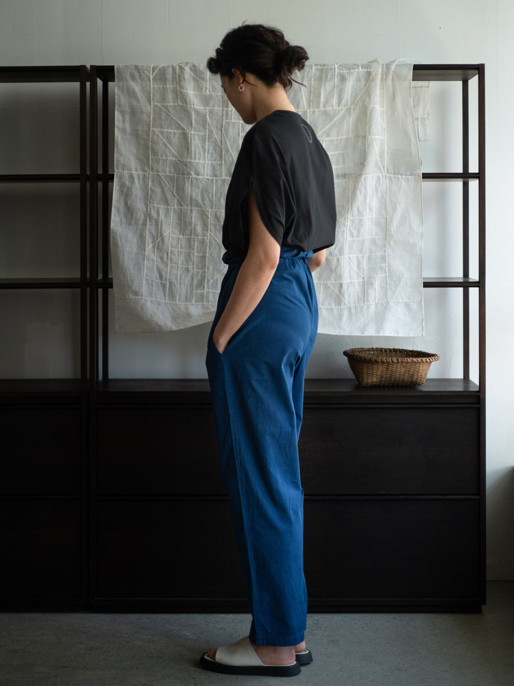 Organic Cotton Wrapped Pants - Ryukyu Indigo