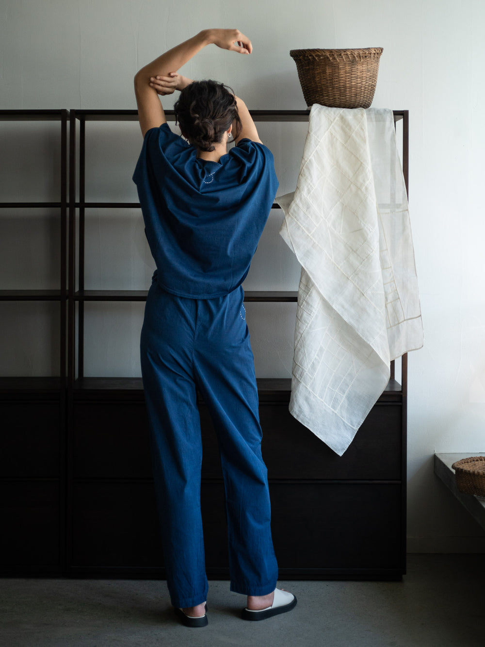 Organic Cotton Wrapped Pants - Ryukyu Indigo