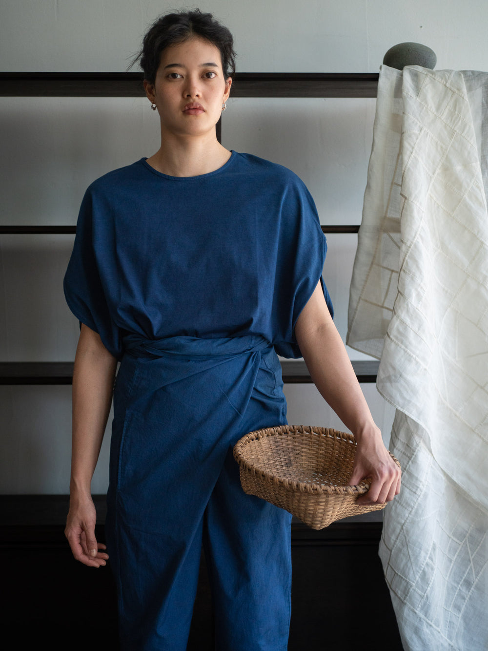 Organic Cotton Wrapped Pants - Ryukyu Indigo