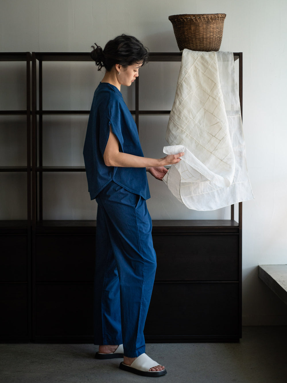 Organic Cotton Wrapped Pants - Ryukyu Indigo