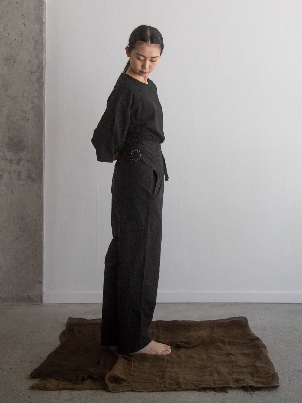 Organic Cotton Wrapped Pants Black