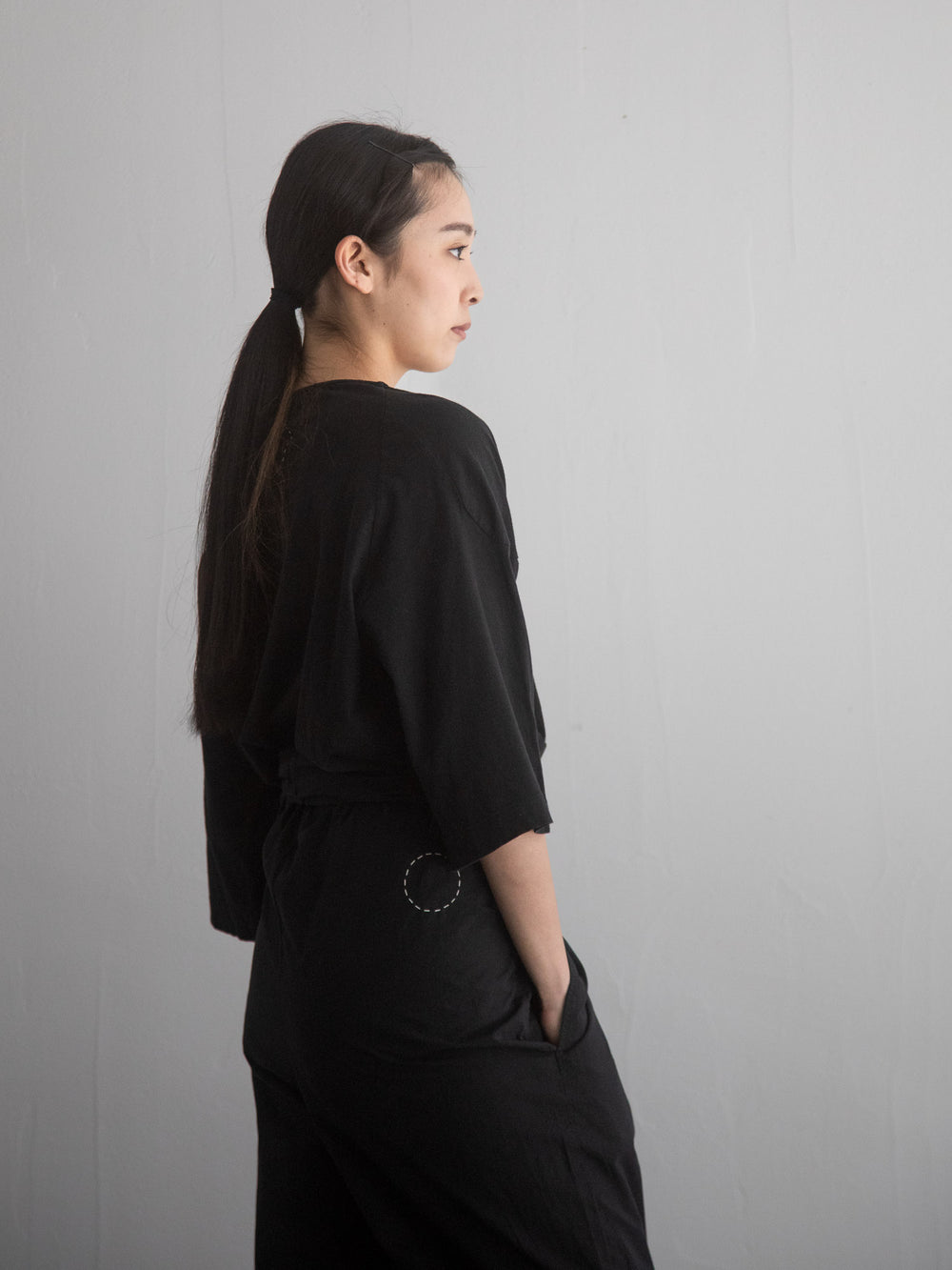 Organic Cotton Wrapped Pants Black
